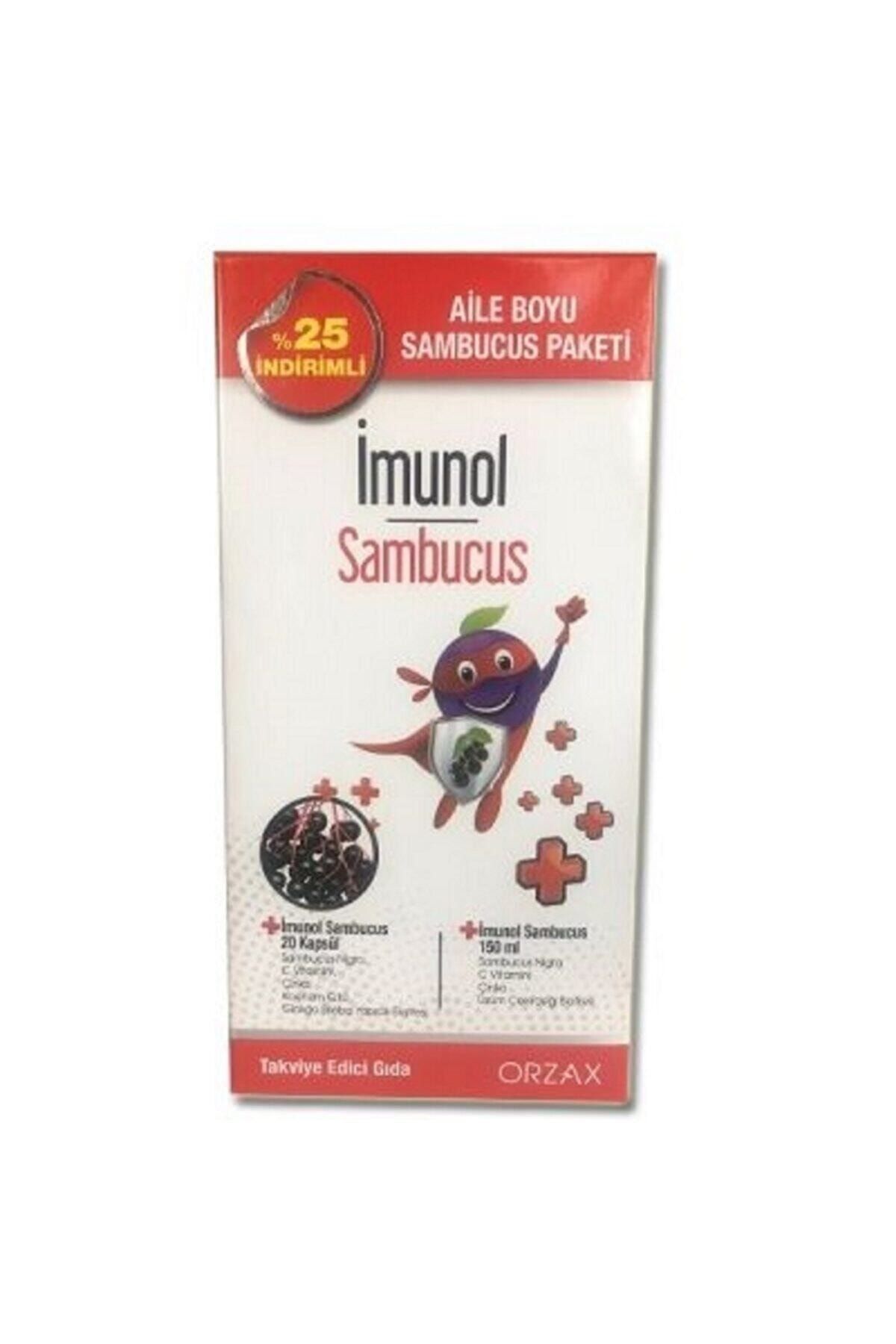 İMUNOL Orzax Imunol Sambucus 20 Kapsül+150 ml