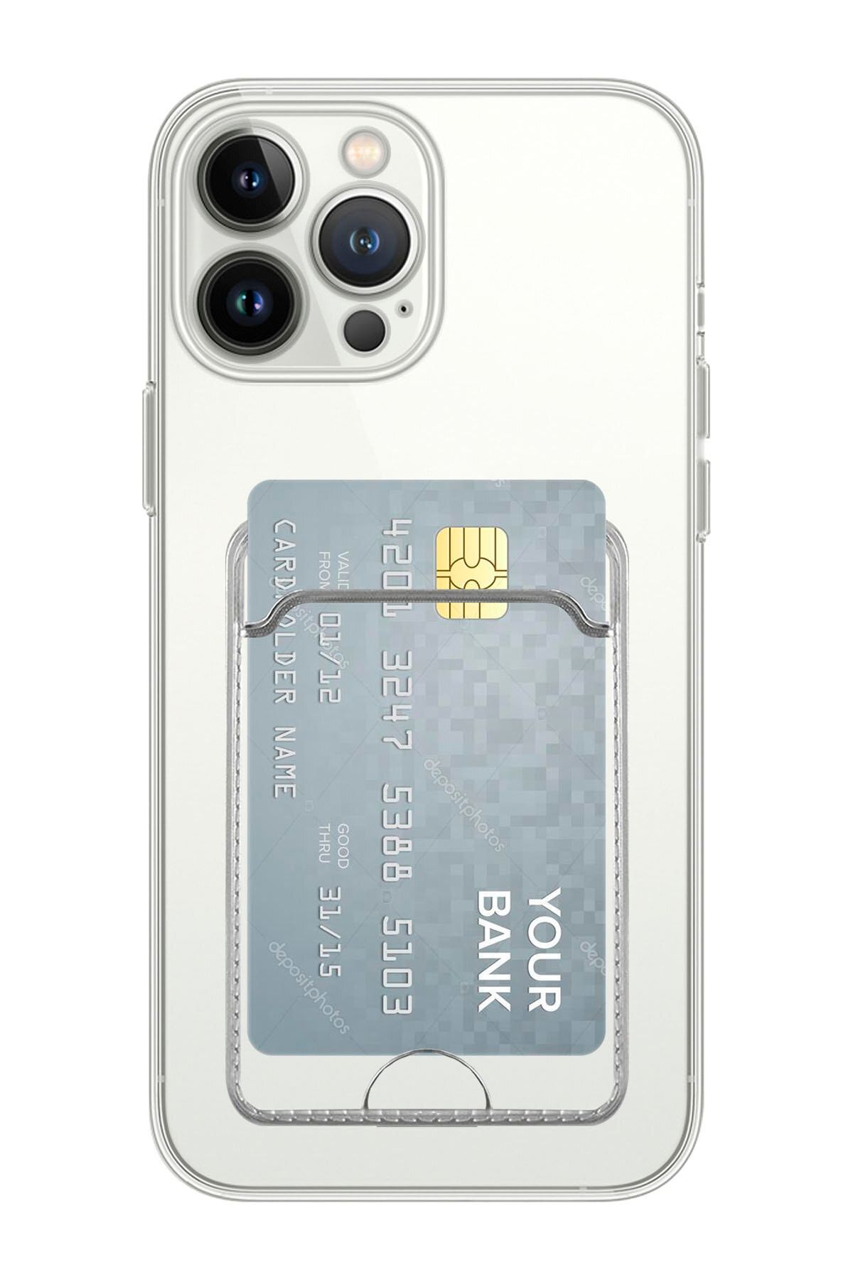 shoptocase Iphone 14 Pro Max Uyumlu Premium Şeffaf Kartlıklı Telefon Kılıfı