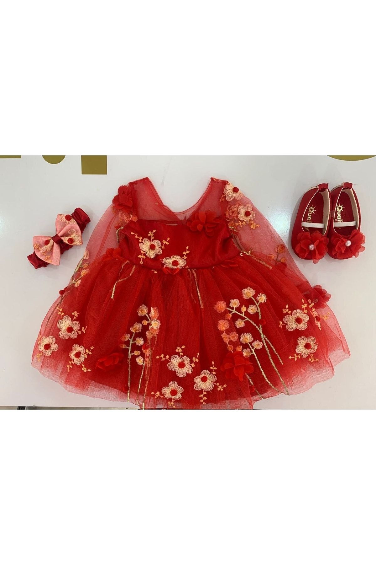 Sare Çocuk Giyim Kız Bebek Abiye Elbise Prenses Model Tütü Abiye Elbise Mevlüt Takım Bebek Doğum Günü Elbise