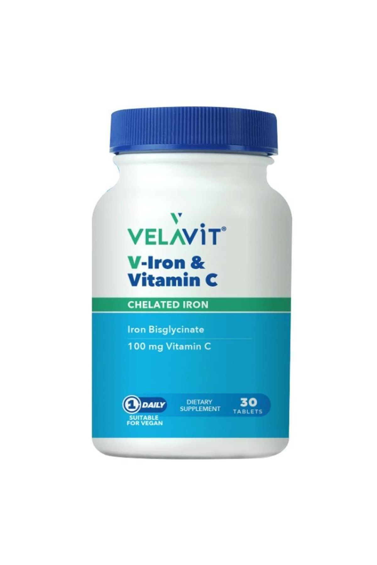 Velavit V-ıron & Vitamin C Içeren Takviye Edici Gıda 30 Tablet