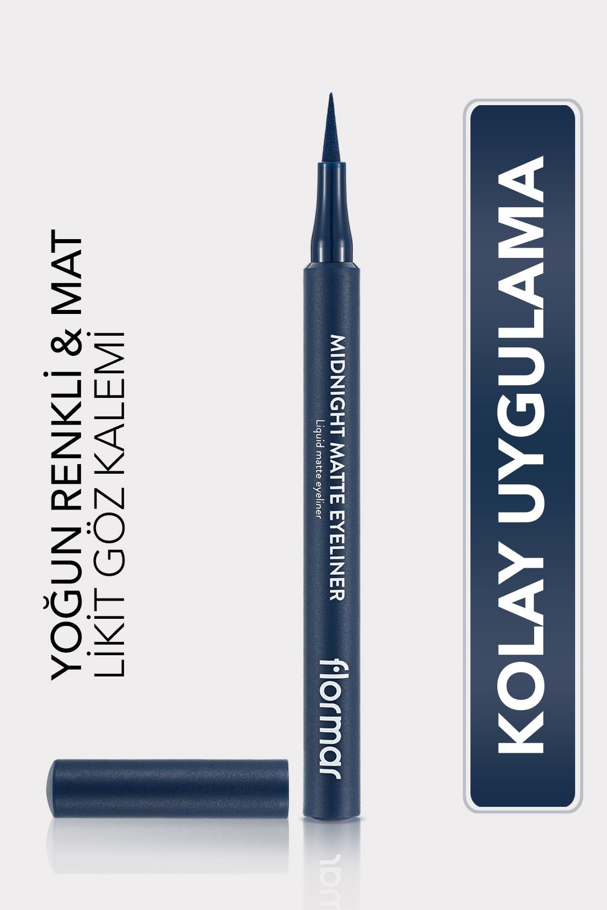 Flormar Mat Likit Kalem Eyeliner (LACİVERT) - Midnight Matte Eyeliner - 003 Dark Blue - 8690604641666