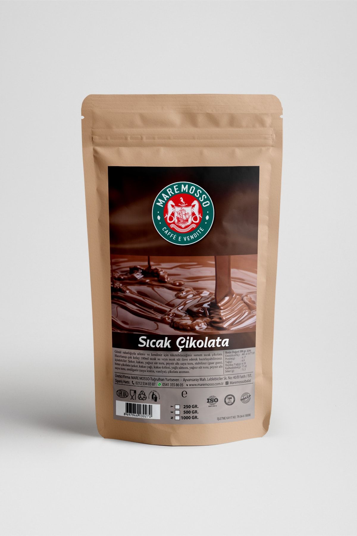 Mare Mosso Caffe Sıcak Çikolata 1 Kg. Hot Chocolate