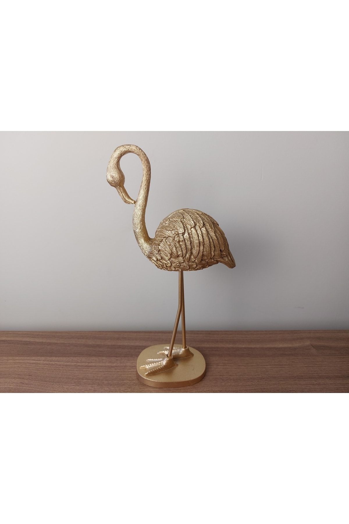 Gloriys Home & Decor Tek Gold Flamingo Biblosu