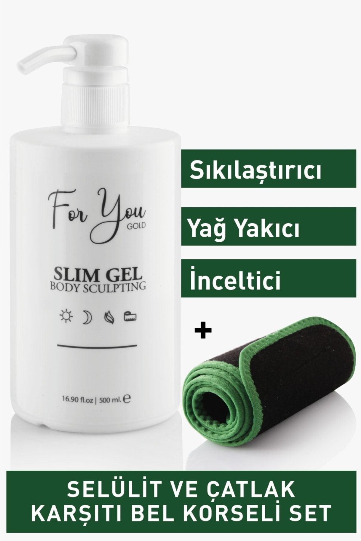 For You Gold Slim Jel Inceltici - Sıkılaştırıcı-yağ Yakıcı–bölgesel Incelme-çatlak Karşıtı Ve Selülit Kremi 500ml