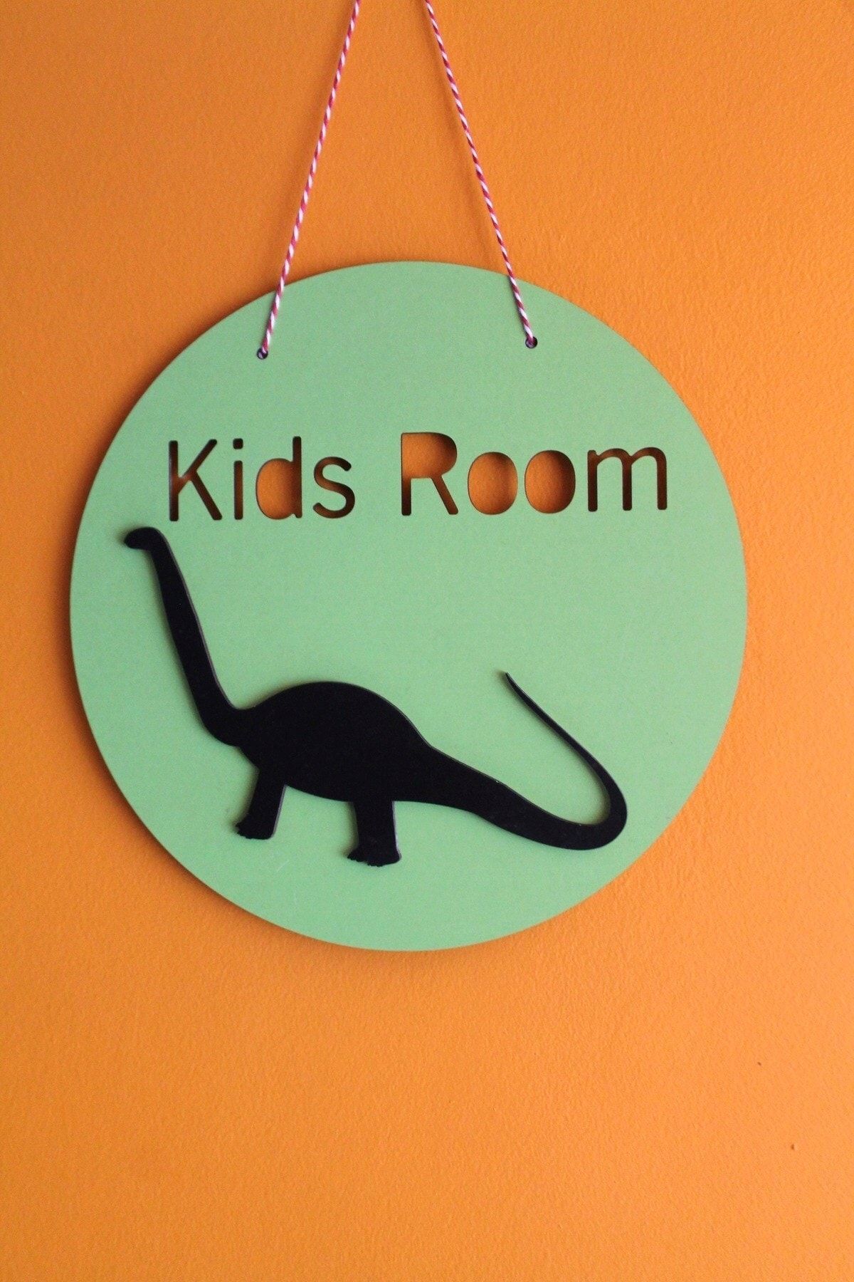  Emtory Home Dekoratif Kids Room Siyah Dinozorlu Yeşil Çocuk Odası Kapı & Duvar Süsü