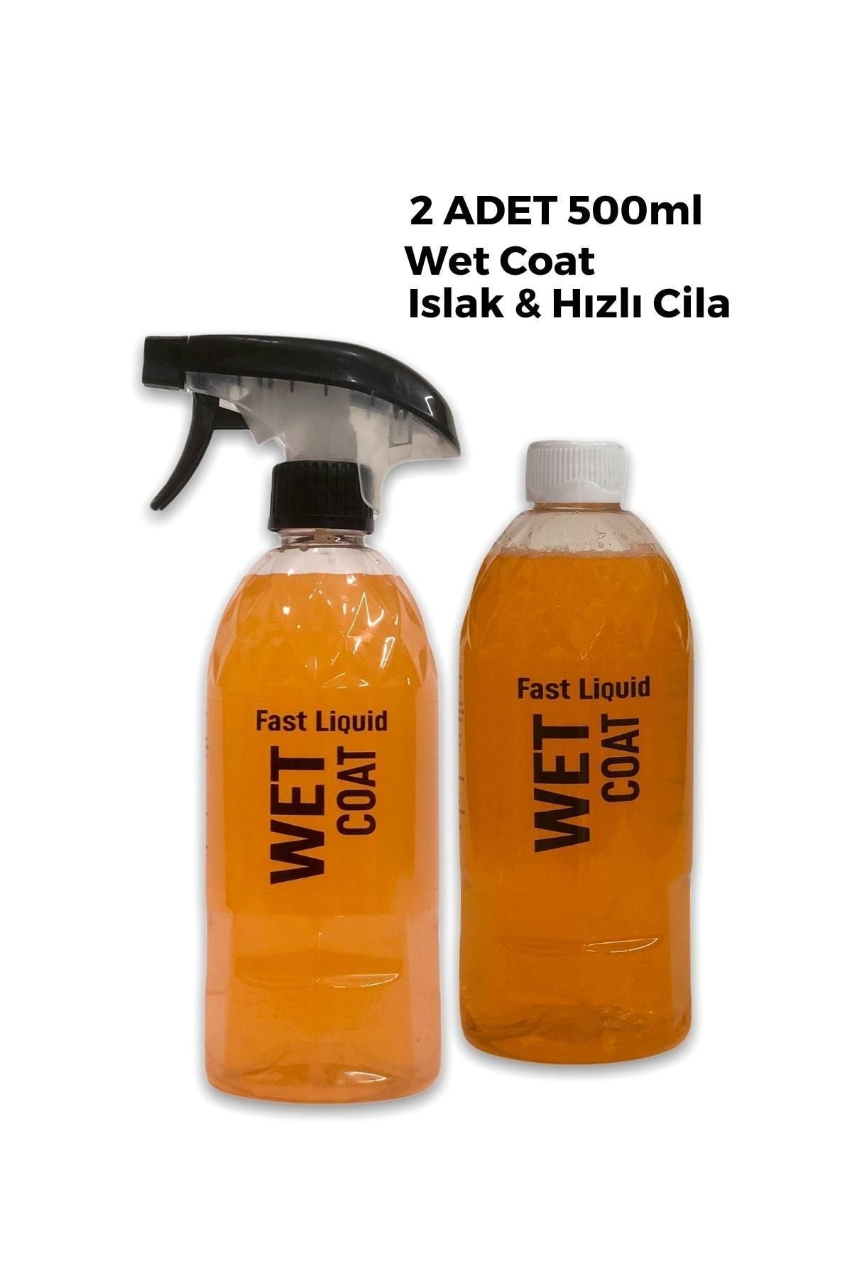 Fast Liquid Wet Coat 500 ml Seramik Katkılı Hızlı Cila Wax Nano Boya Koruma Islak Cila Otomobil Cilası 2 Adet