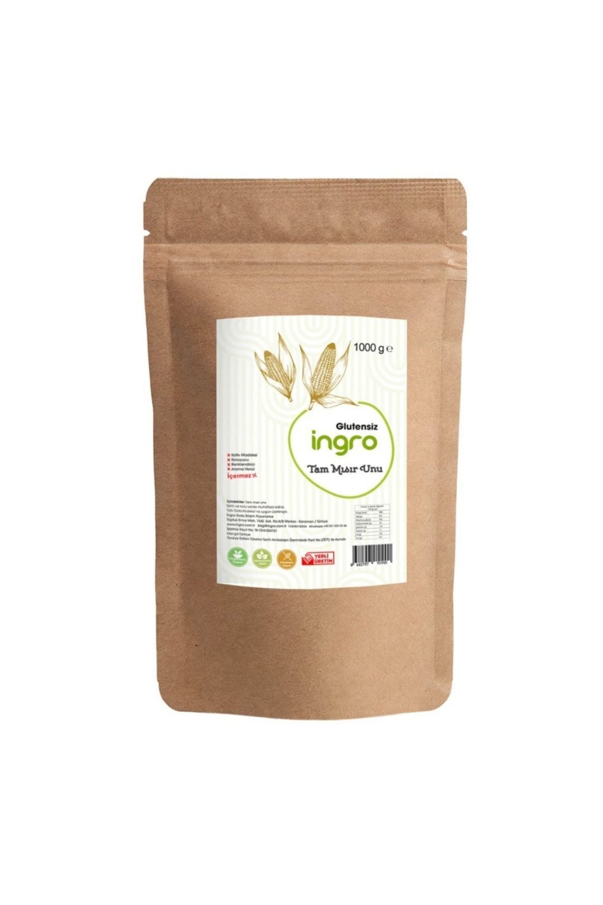 İngro Glutensiz Tam Mısır Unu 1 kg