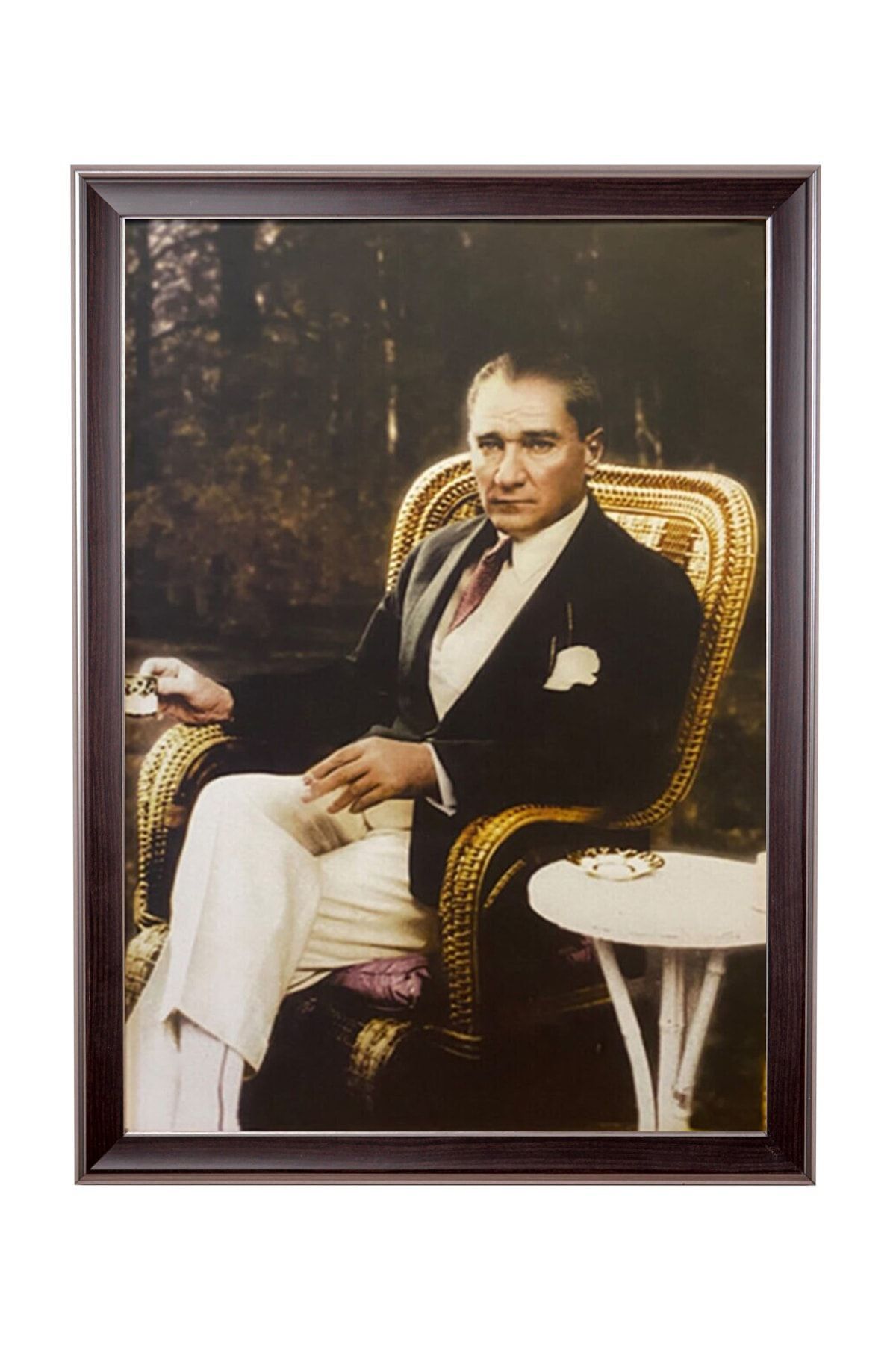 BELLARTE Kahverengi Çerçeveli Atatürk Portresi 55x75cm