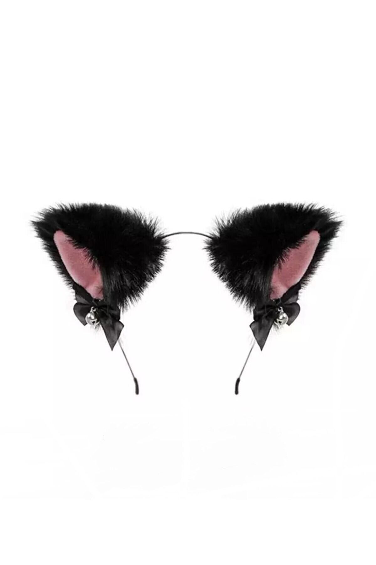 Built By Crazy Favoriconsept - Anime Cosplay Kulakları Ayarlanabilir Zilli Peluş Kedi Kulaklı Taç