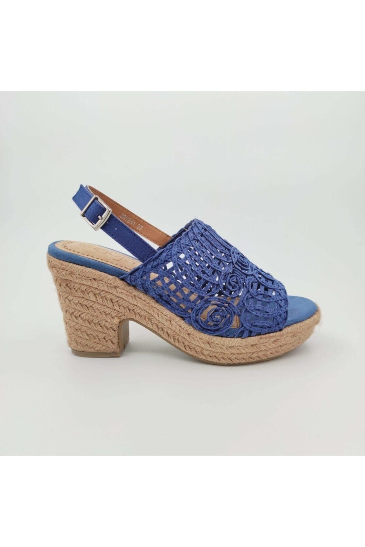 Guja 241 Mavi Kadın Topuklu Ayakkabı