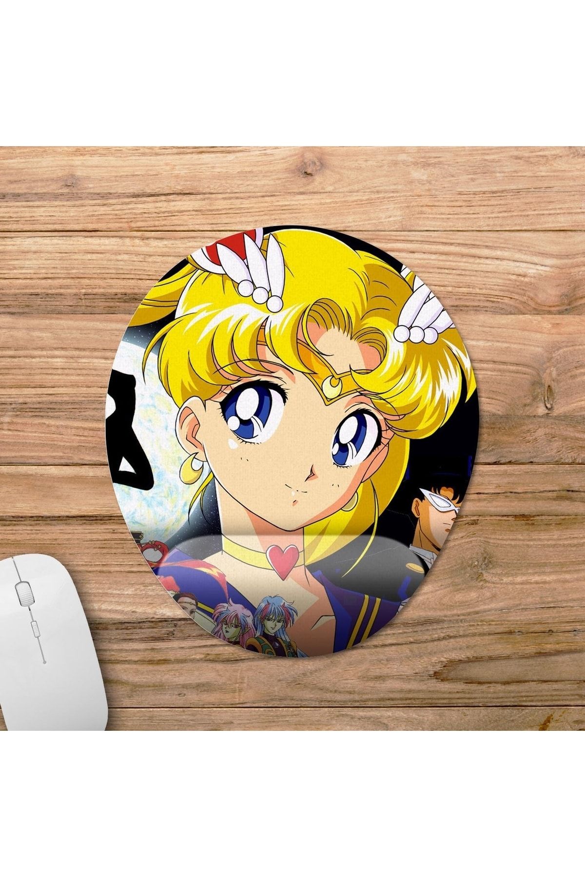 Pixxa Sailor Moon Bilek Destekli Mousepad Model - 1 Oval
