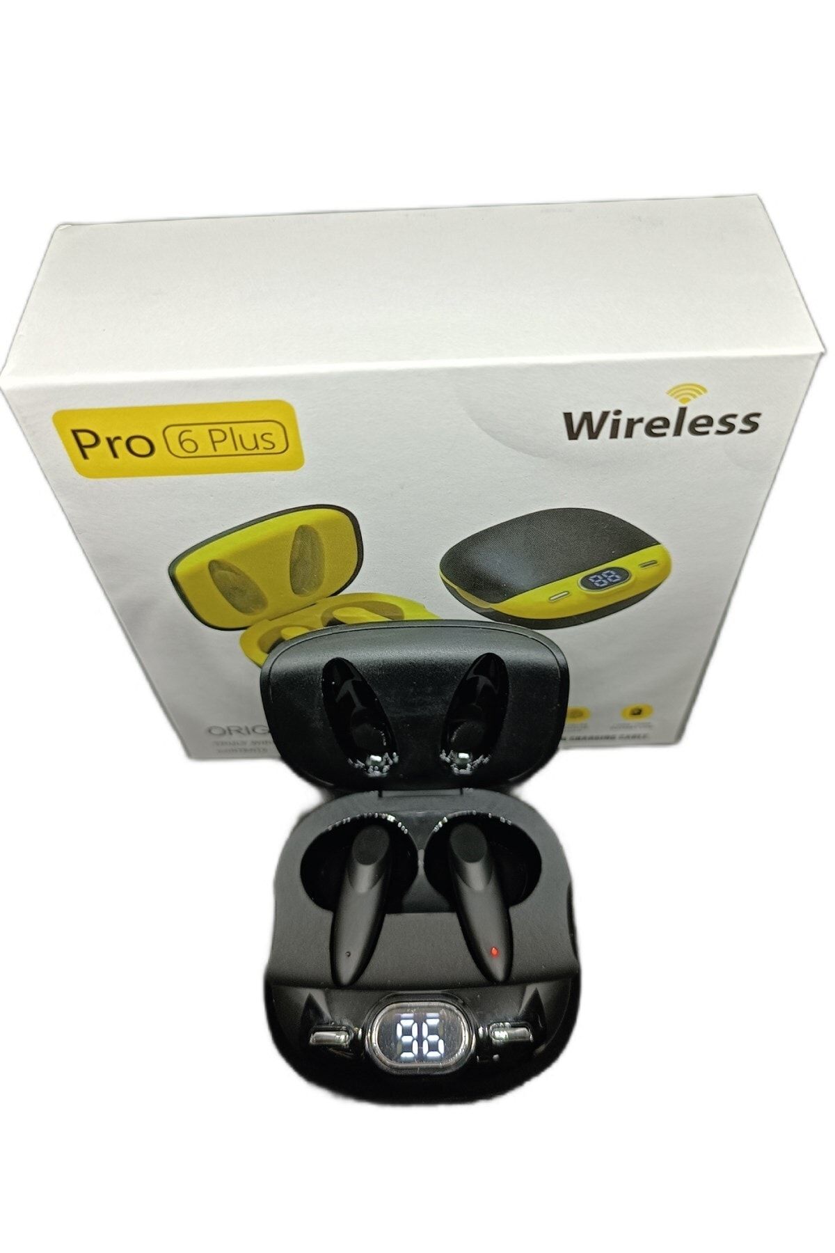 Anycast Pro6 Plus Kablosuz Led Işıklı Oyuncu Bluetooth Kulaklık 5.0 Siyah