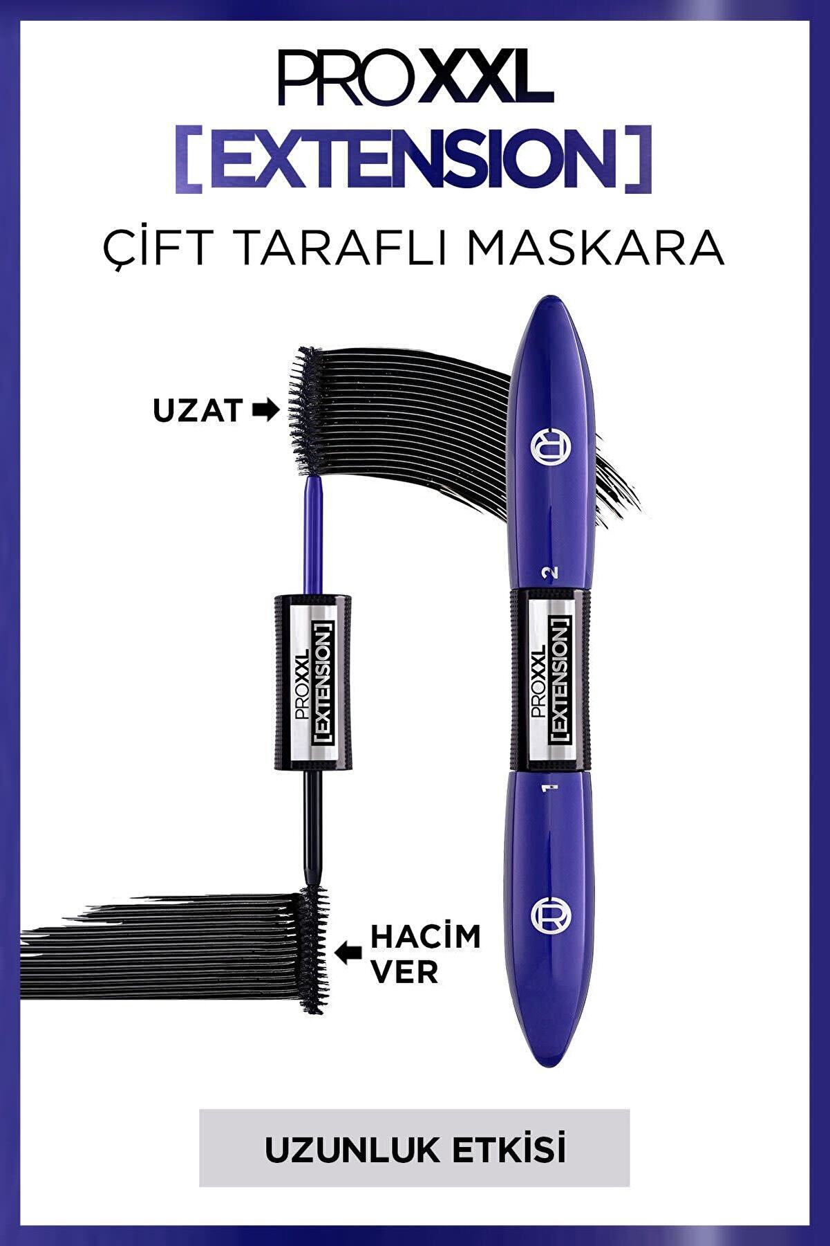 Pro XXL Extension Çift Taraflı Maskara - Uzunluk Etkisi_0