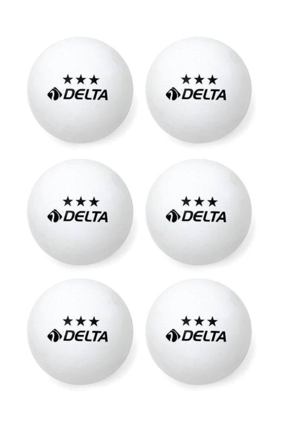 Delta 6 Adet Beyaz Masa Tenisi Topu ( Pinpon Topu )