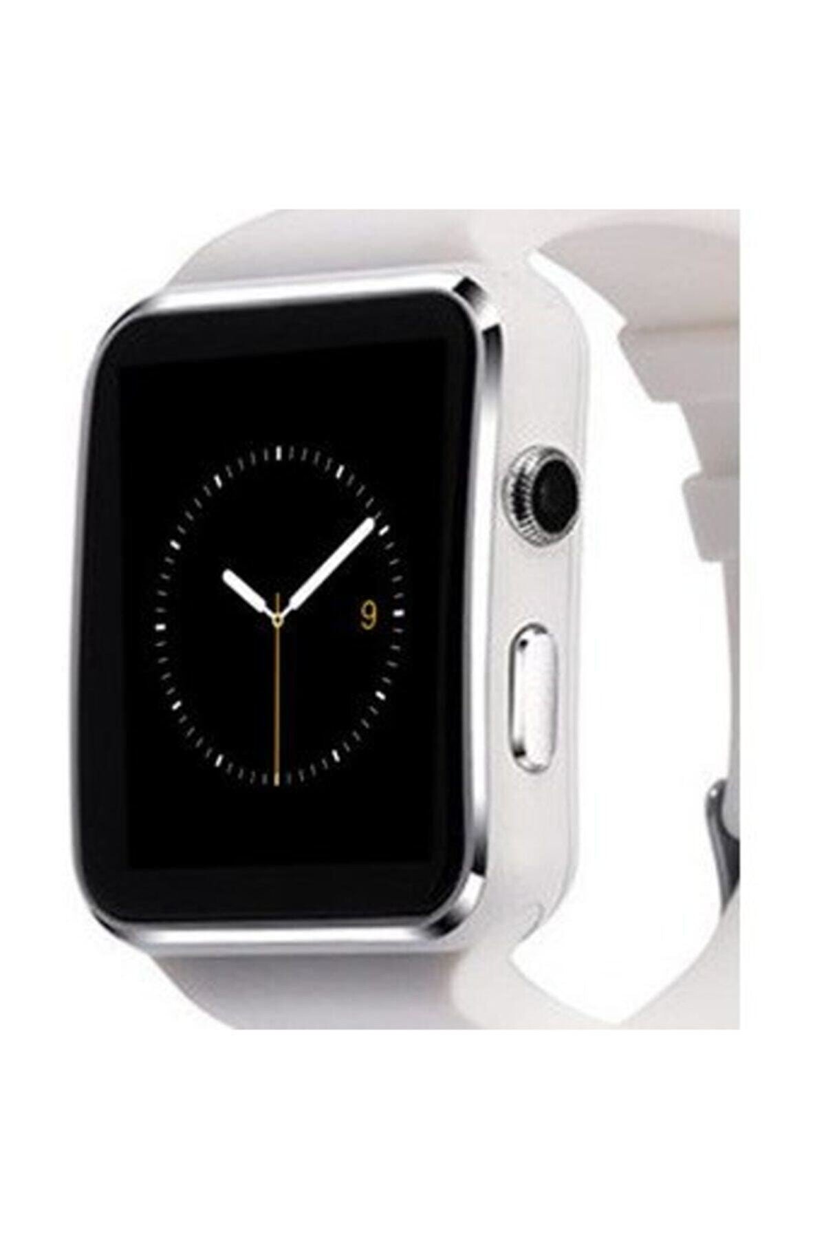 Smart Watchx6 Sim Kartlı Akıllı Saat Beyaz
