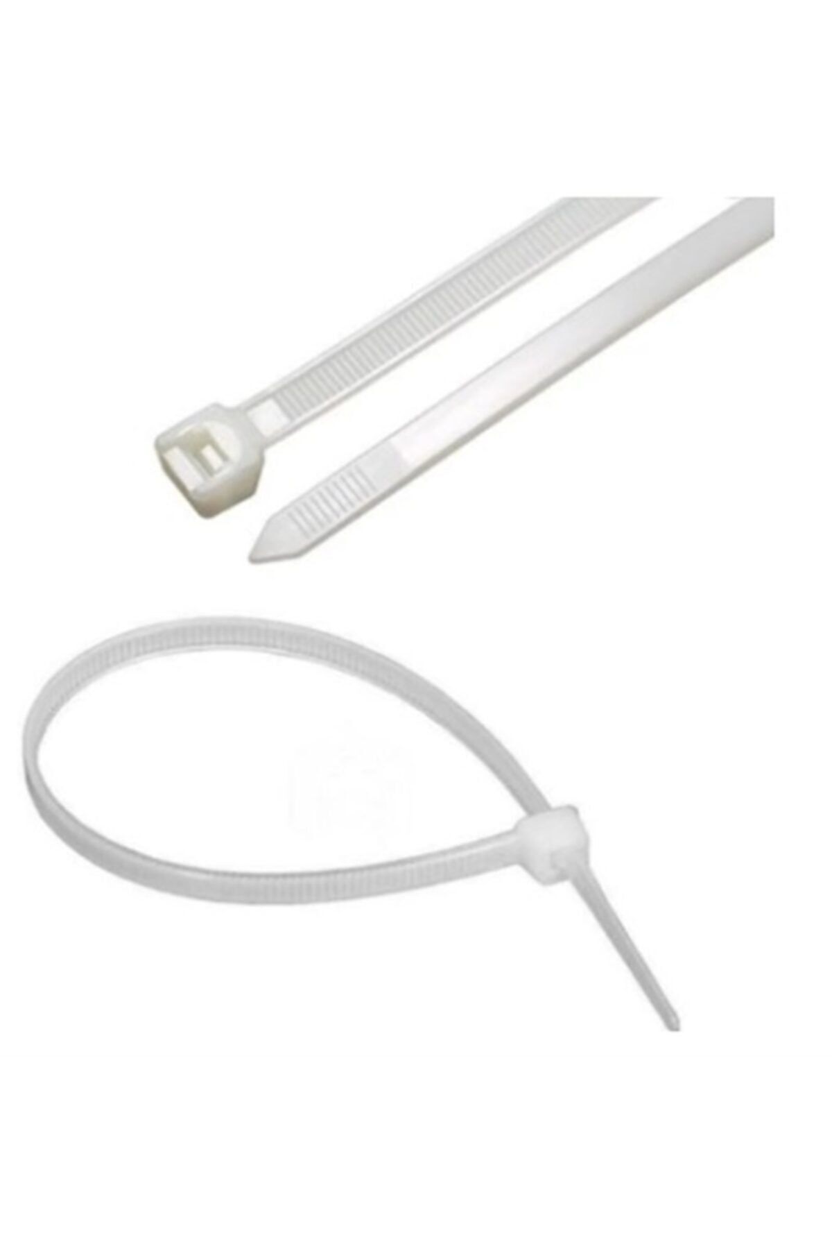 Zenith Beyaz 100 Adet 3,6x200 mm Plastik Cırt Kelepçe-Kablo Bağlayıcı
