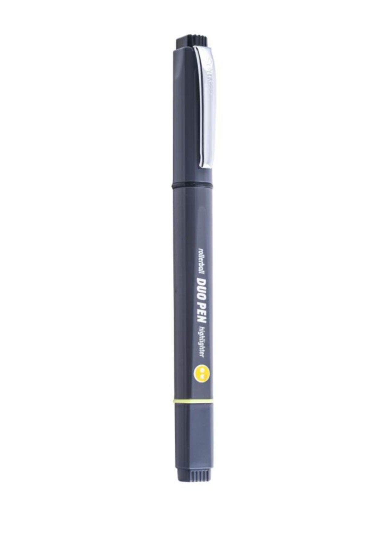 Scrikss Duopen Fonksiyonlu Kalem 2ın1 Siyah Roller Kalem + Sarı Fosforlu Kalem (6 Lı Paket)