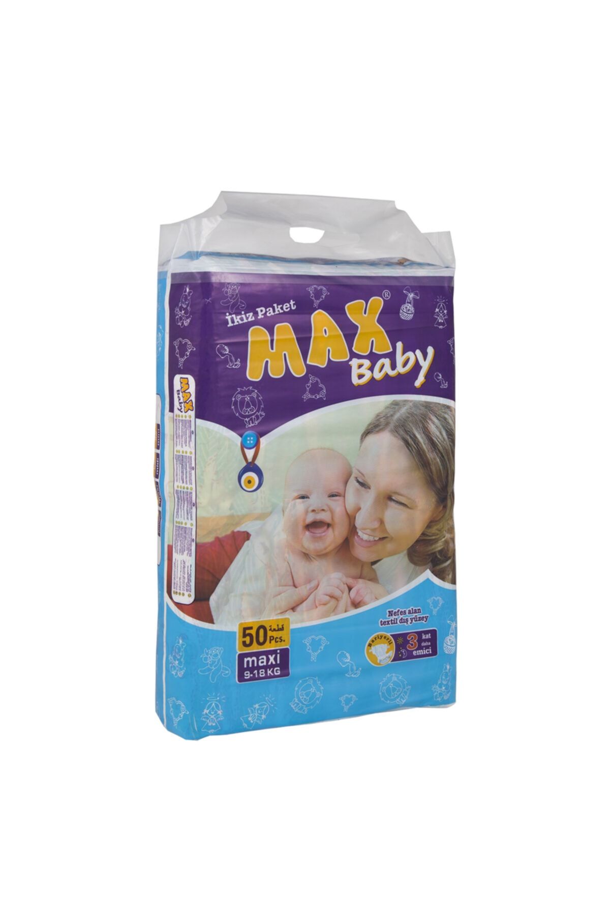 MAX BABY Bebek Bezi 4 Beden 50 Adet