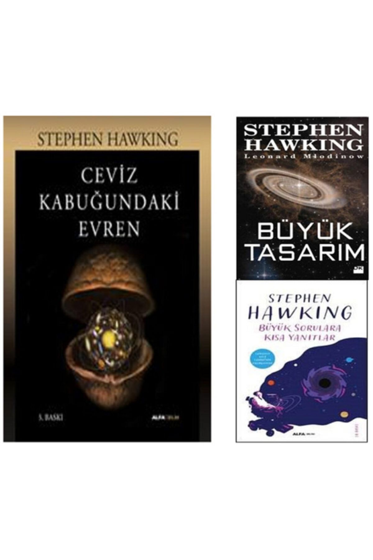 Alfa Yayınları Ceviz Kabuğundaki Evren - Büyük Sorulara Kısa Yanıtlar - Büyük Tasarım / Stephen Hawking
