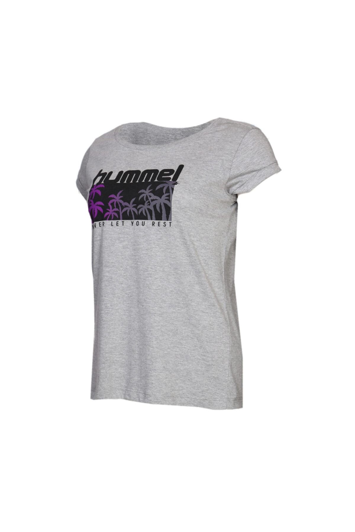 hummel HMLOLSA T-SHIRT S/S GRI MELANJ Kadın T-Shirt 100580713