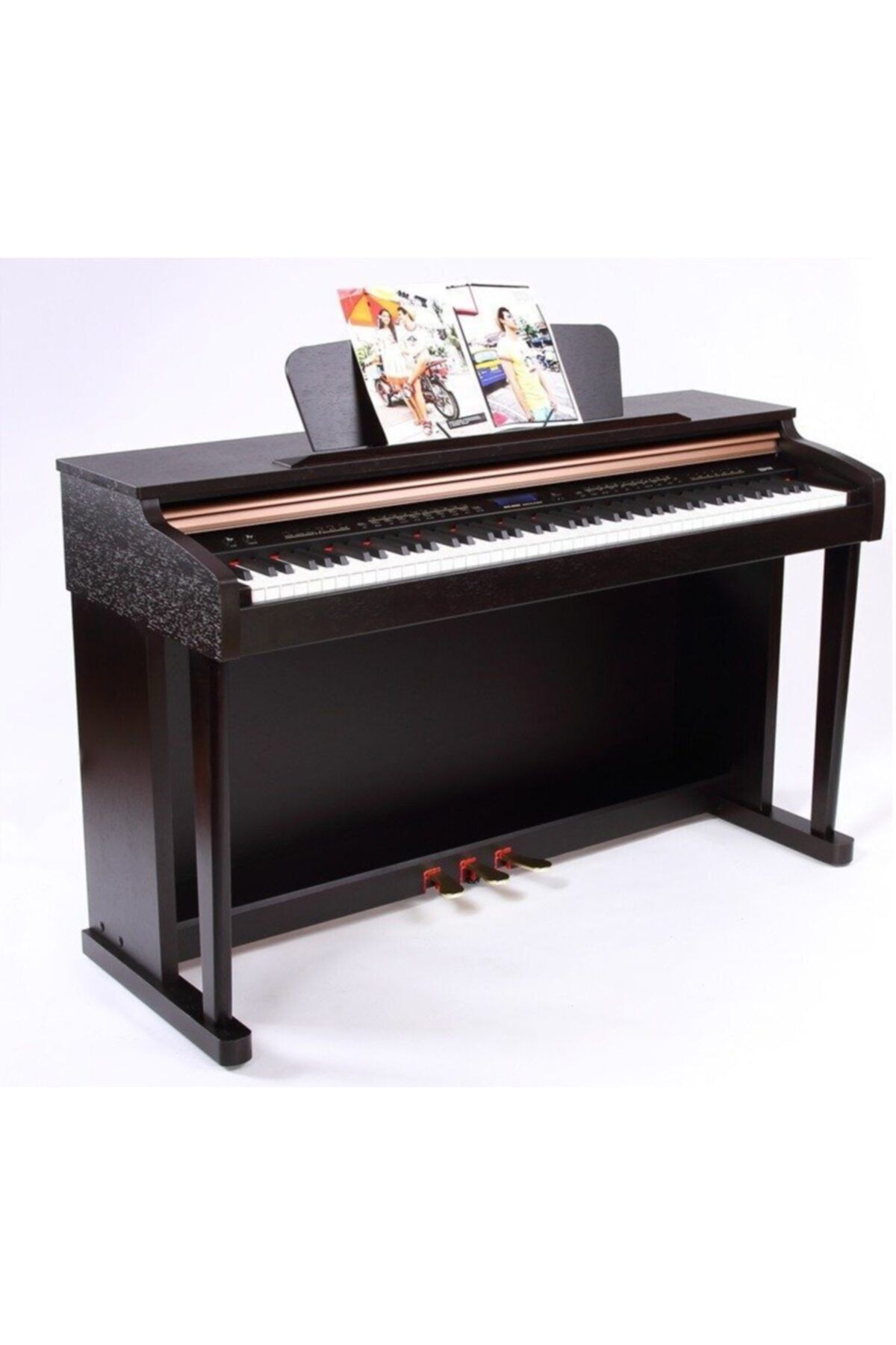 Nemesis Dk-480 Model 192 Polofony Kahve Renk Tabureli Yeni Model Dijital Piyano