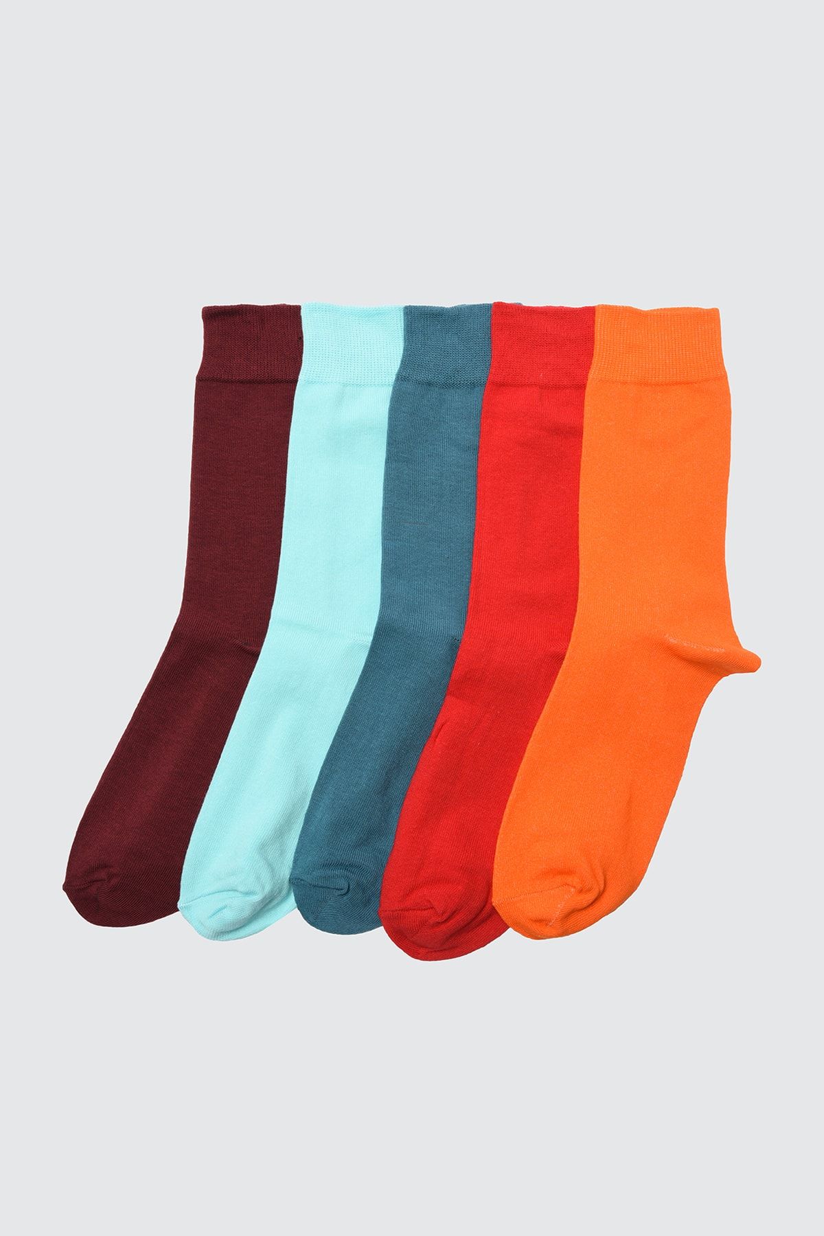 TRENDYOL MAN Çok Renkli Erkek Pamuklu Düz 5'li Paket Soket Çorap TMNSS20CO0004