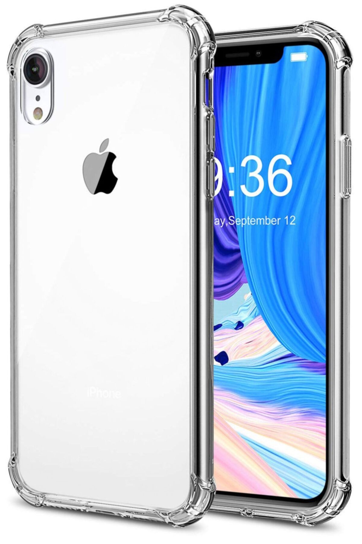 Apple Iphone Xr Kılıf Darbelere Dayanıklı Sert Silikon Şeffaf