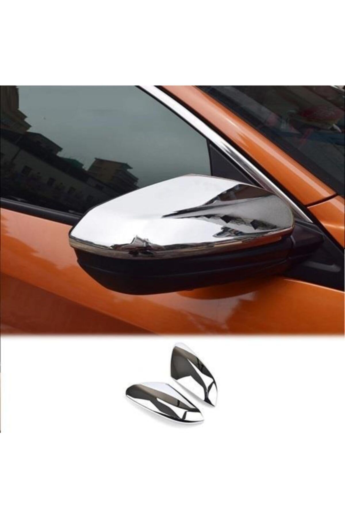 OLED GARAJ Honda Civic İçin Uyumlu Fc5 Krom Ayna Kapağı Kaplama Nikelaj Krom