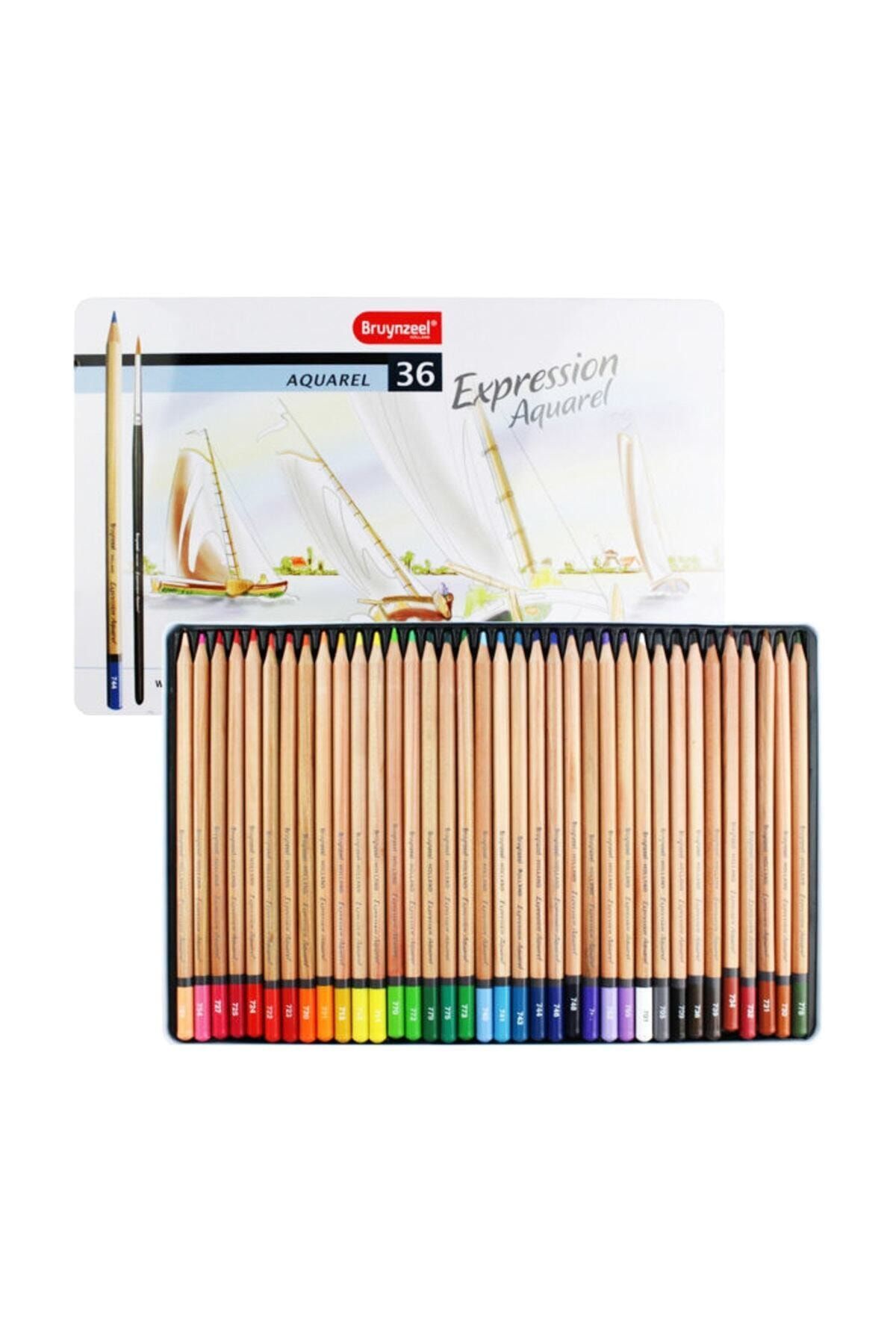 Bruynzeel Expression Aquarelle 36 Renk Kuru Sulu Kalem Seti