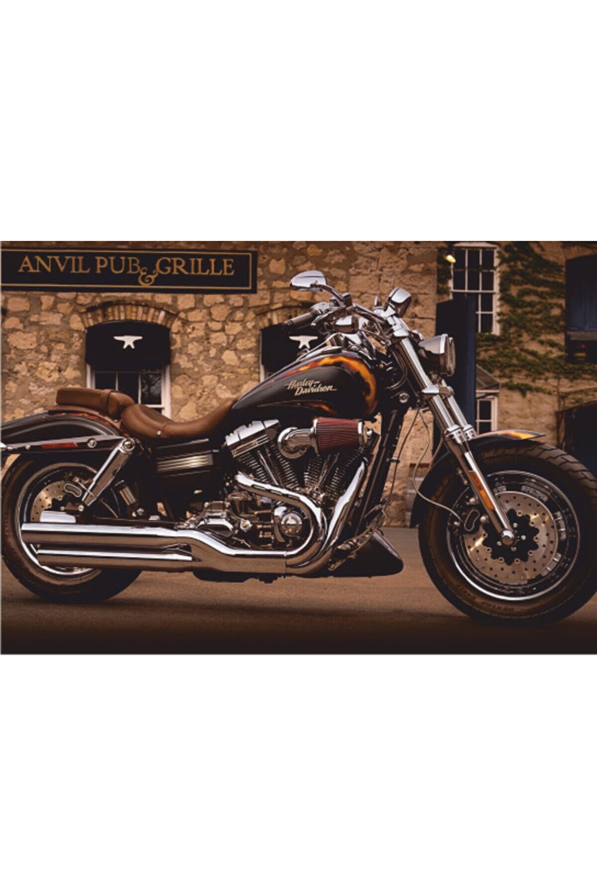 Hayat Poster Harley Davidson Klasik Motor 70 cm X 100 Dev Kuşe Poster