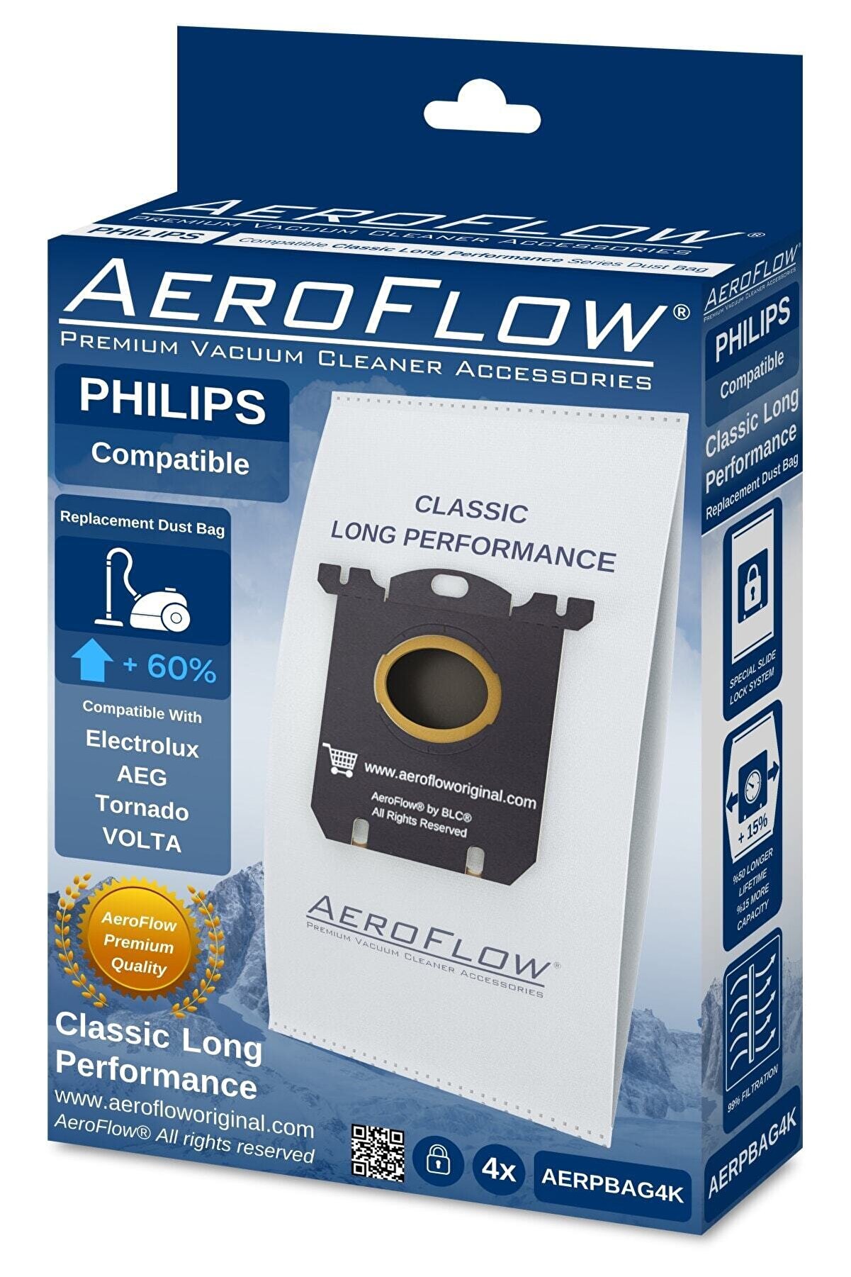 AeroFlow Philips Fc 8455 Uyumlu Power Life Toz Torbası