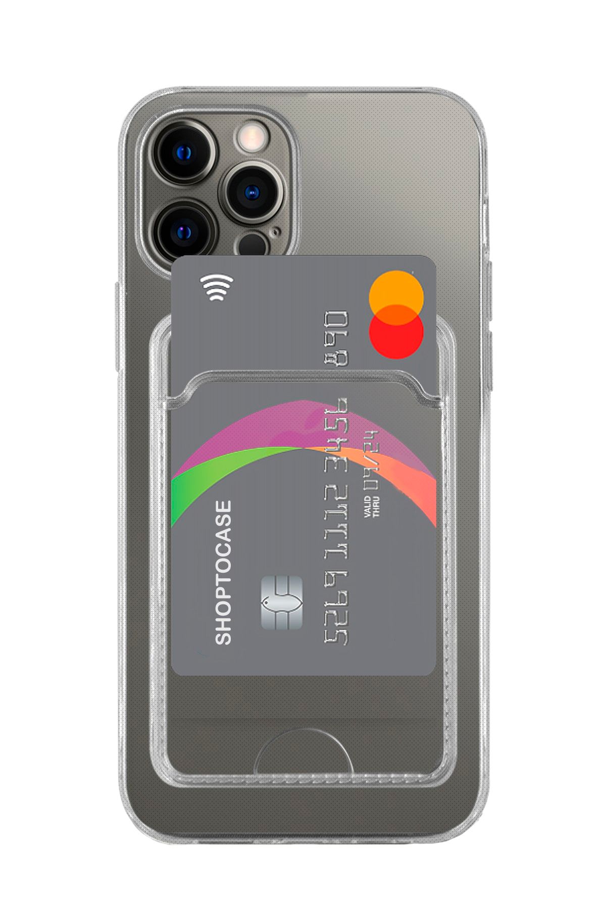 shoptocase Iphone 13 Pro Max Uyumlu Lüx Kartlıklı Şeffaf Telefon Kılıfı