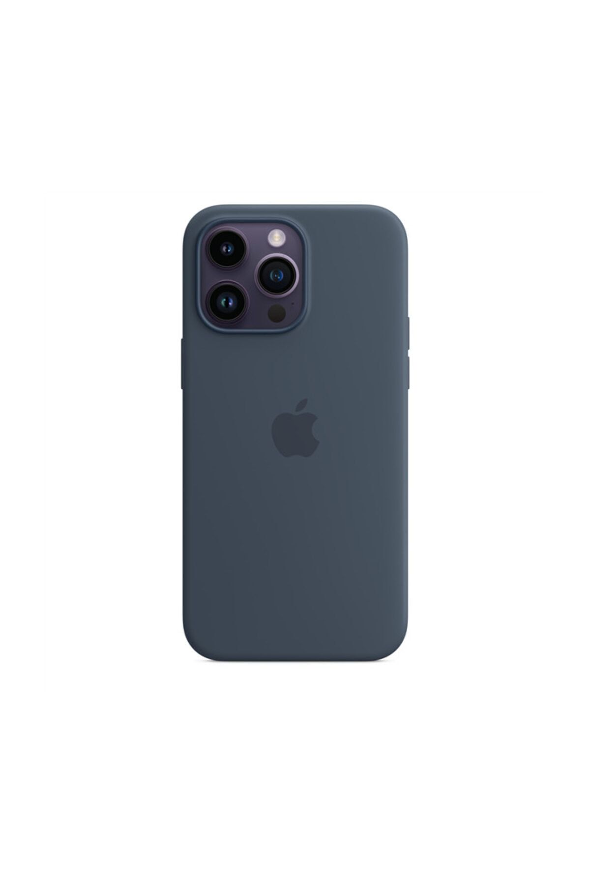 Apple iPhone 14 Pro Max için MagSafe özellikli Silikon Kılıf -Fırtına Mavisi