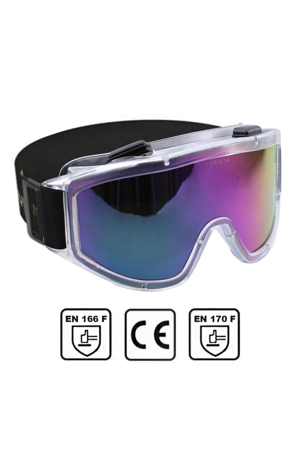 Badem10 Iş Güvenlik Güvenliği Gözlüğü Kaynak Koruyucu Ventilli Gözlük S550 Gökkuşağı Ürünleri