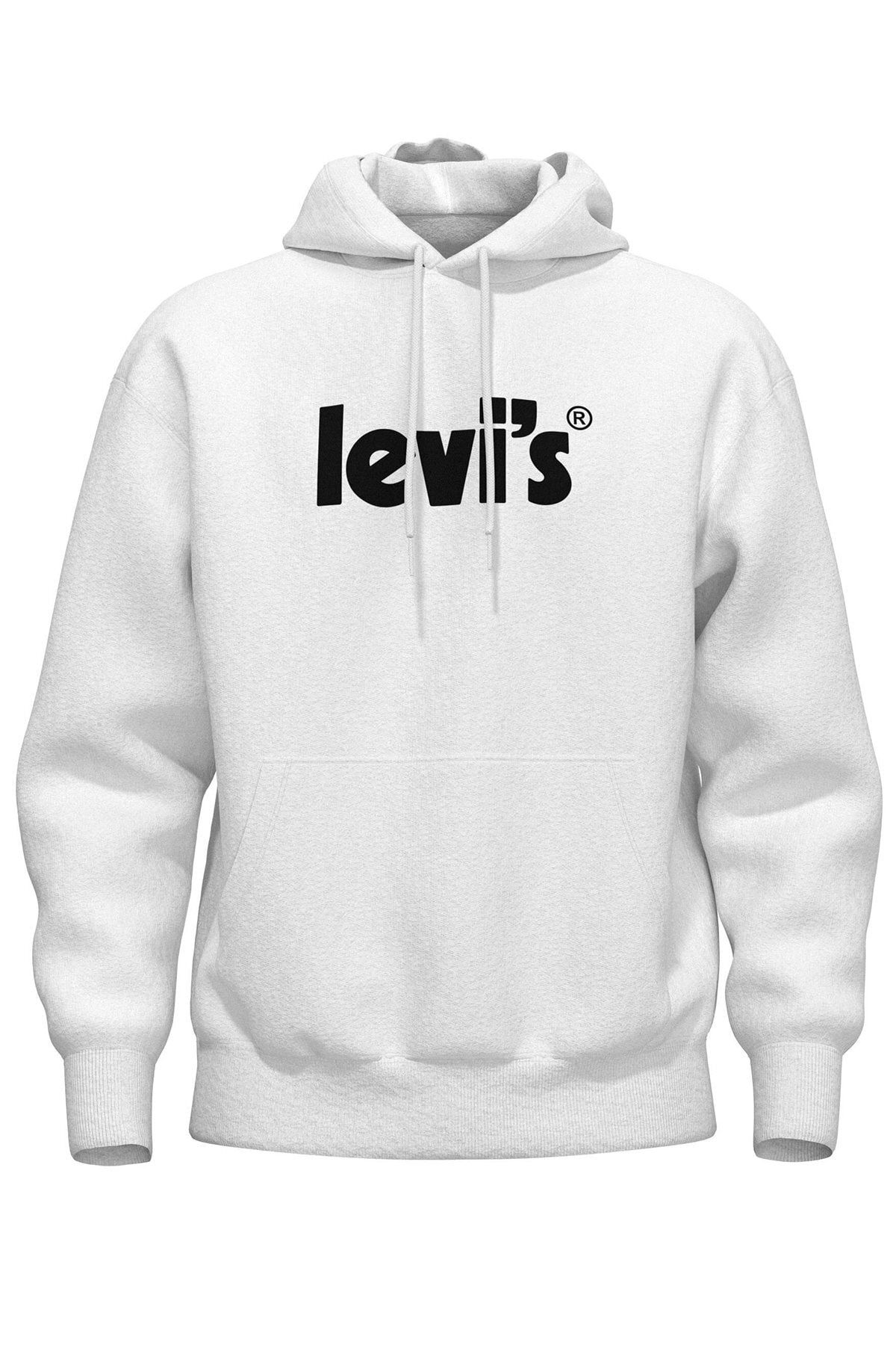 Levi's Erkek Logo Baskılı Beyaz Sweatshirt A2827-0039