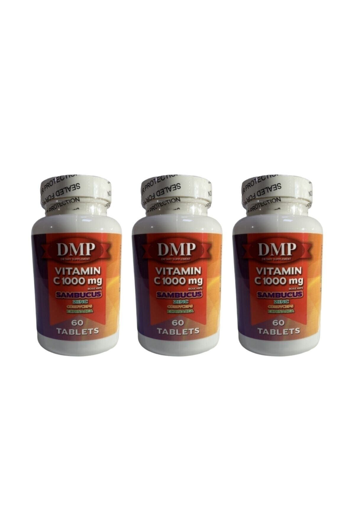 DMP Vitamin C 1000 Mg Çinko Kara Mürver Cordyceps Ekinezya 60 Tablet C Vitamini 3 Adet