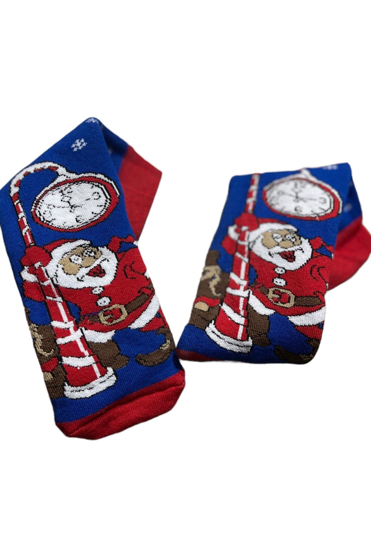 Lolliboomkids Kadın Kışlık Yeni Yıl Santa Kardan Adam Geyik Noel Baba Soket Uzun Çorap Standart