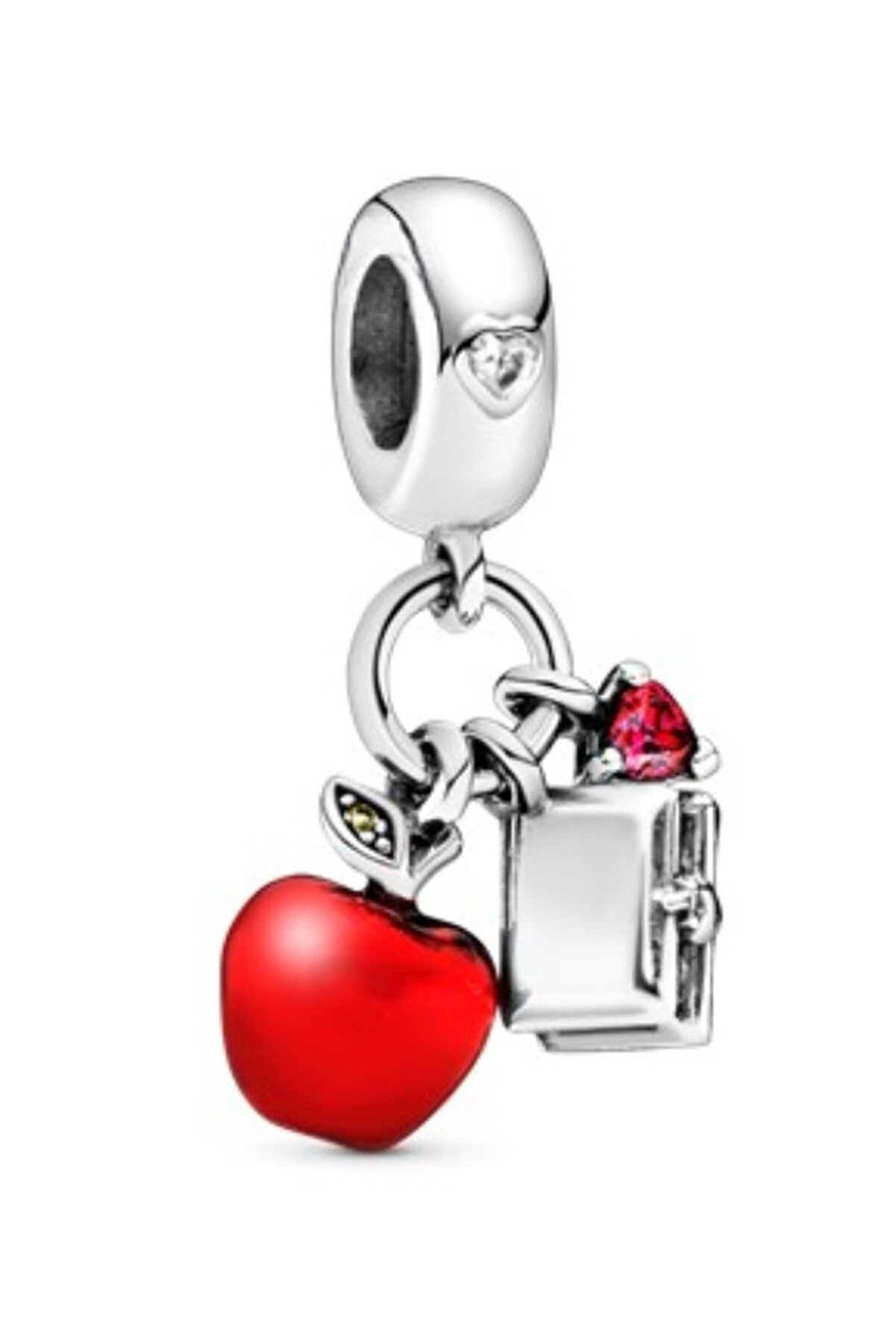 My Story Disney Pamuk Prenses Elma Ve Kalp  Bilekliklerine Uyumlu Gümüş Charm