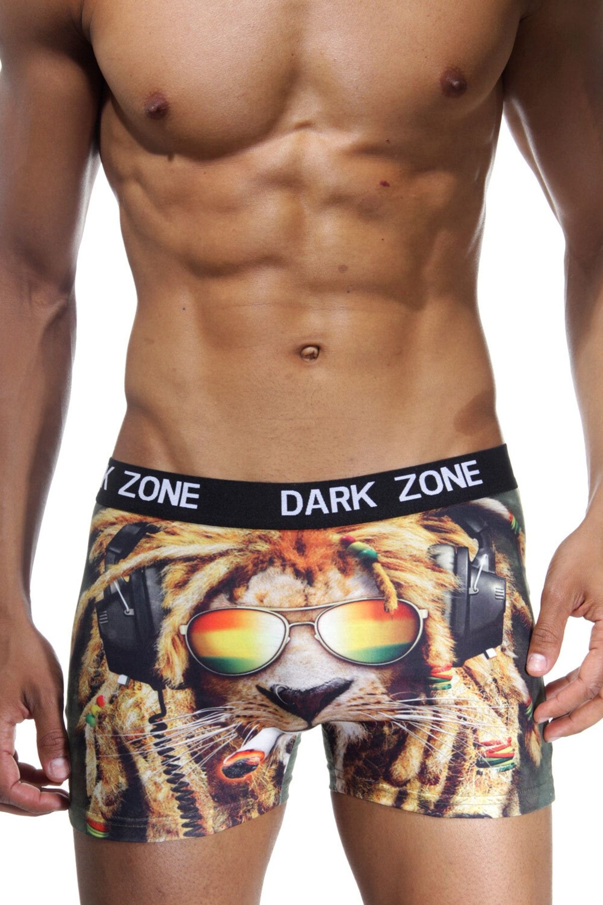 Darkzone Erkek Komik Aslan Desenli 3d Boxer