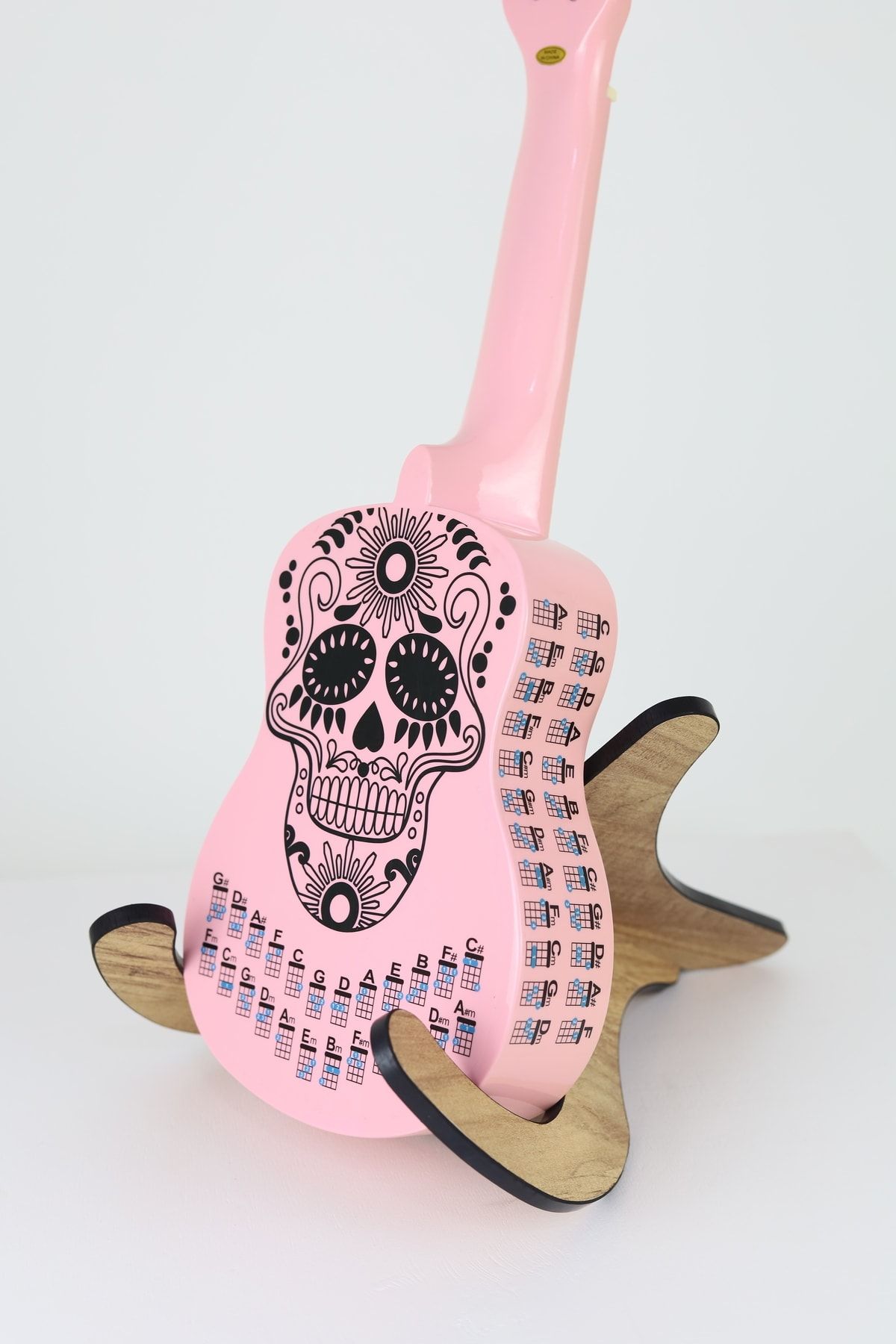 happypotam Ukulele Yeni Başlayanlar Için Arkasına ,yanına Yapıştırılan Şeffaf Akor Tablosu,cetveli