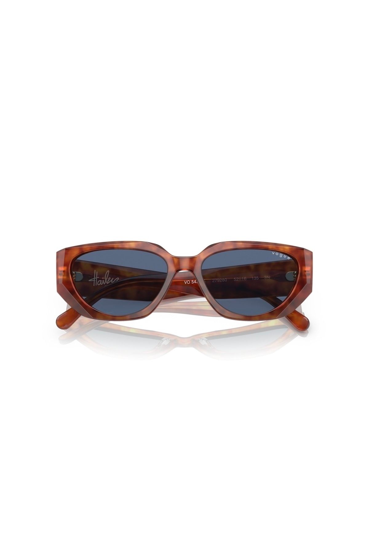 Vogue Eyewear X Hailey Bieber Koleksiyonu Kahverengi Kırçıllı Kadın Güneş Gözlüğü Vo 5438-s 279280