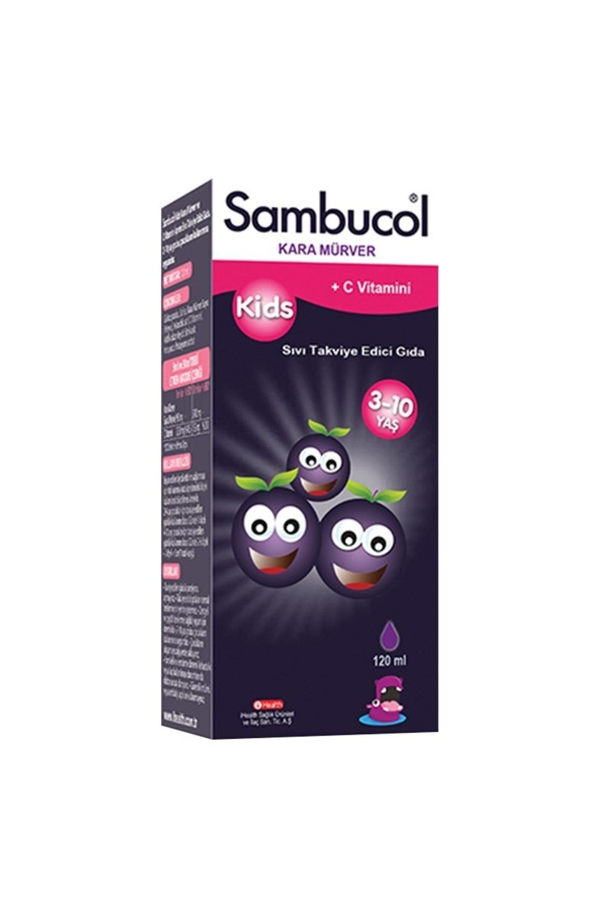 Sambucol Kids Kara Mürver C Vitamini Ve Çinko Içeren Takviye Edici Gıda 120 Ml
