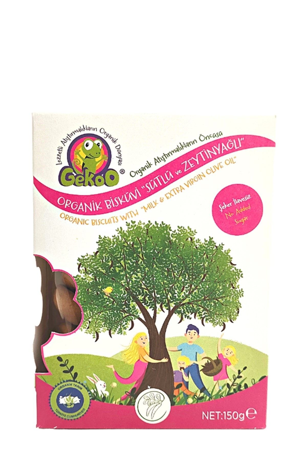 Gekoo Organik Çocuk Bisküvisi | Sütlü - 150g