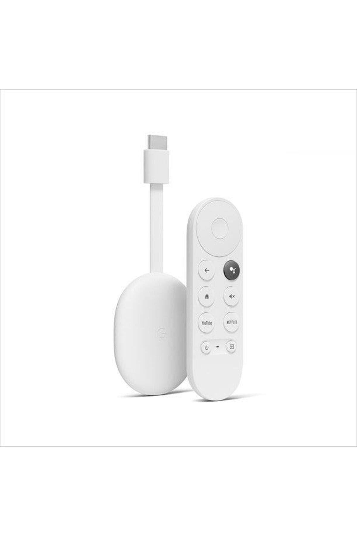 Google Chromecast 2021 4k Kumandalı Beyaz