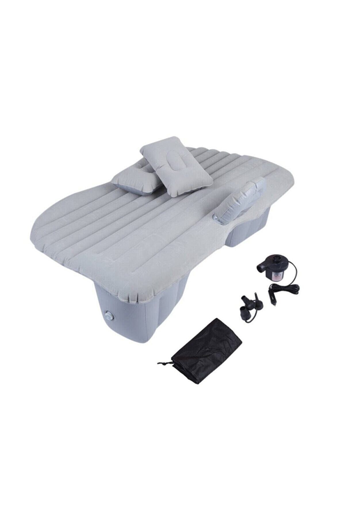 MR52 Şişme Yatak Araba Ve Kamp Yatağı Çanta Elektrikli Pompa Tamir Kiti Ve Yastıklı Yatak Seti
