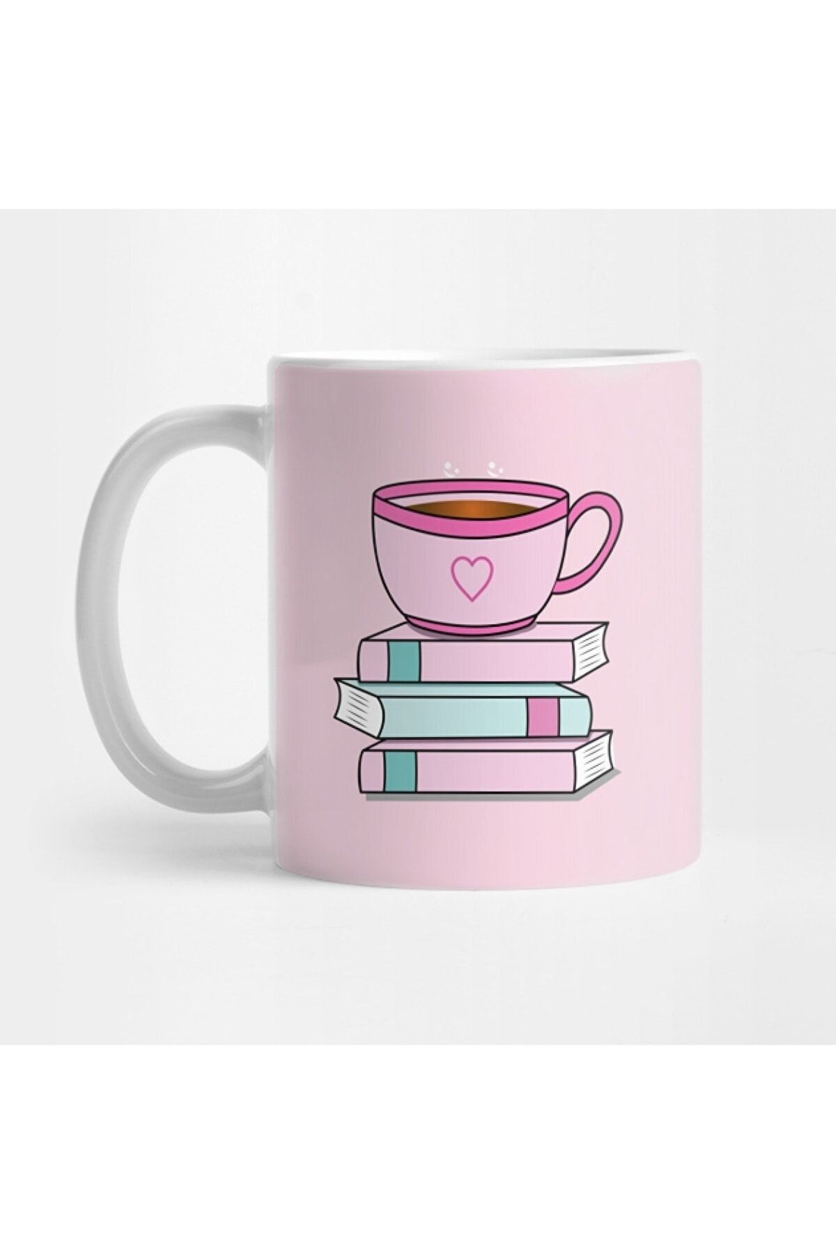 Genel Markalar Trend Mug: Coffee And Books' Adorable Books Gift Kupa Bardak