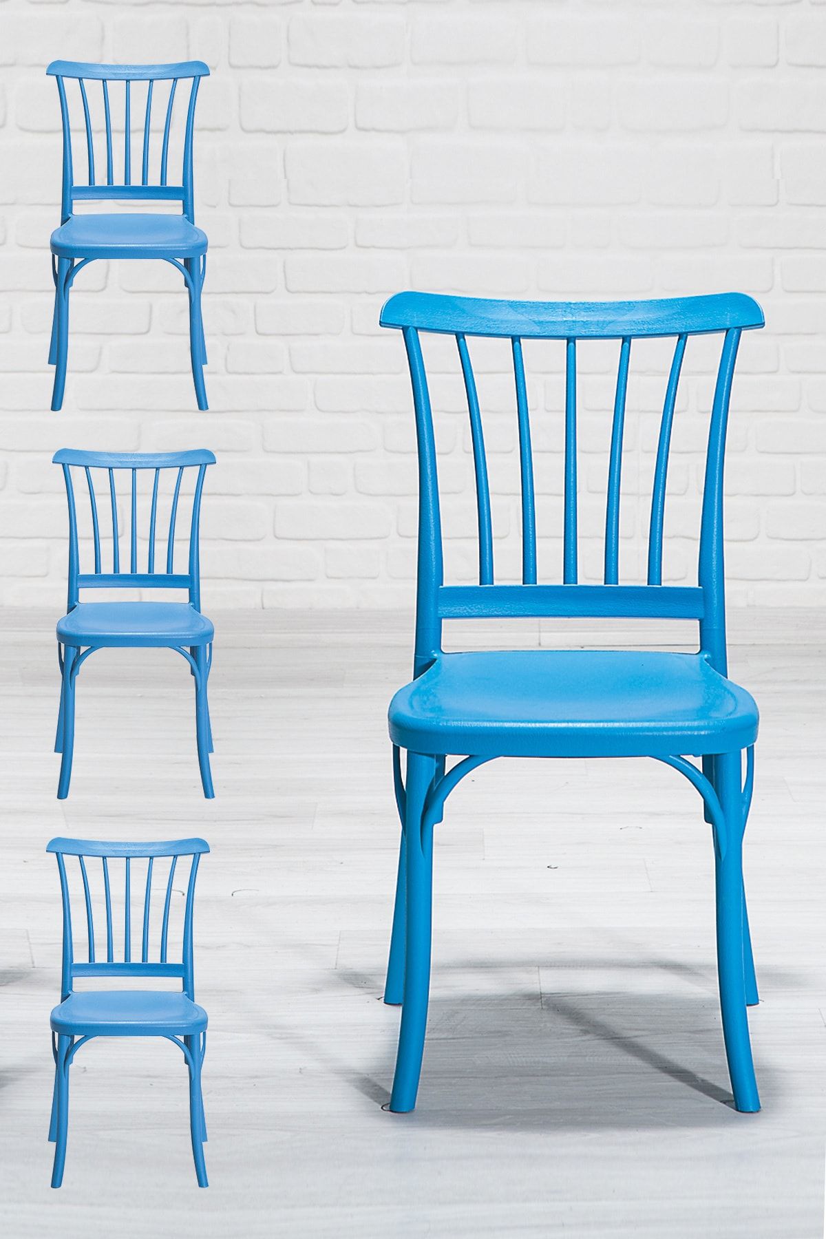 MOBETTO Violet Home Mutfak Sandalyesi 4 Adet – Mavi