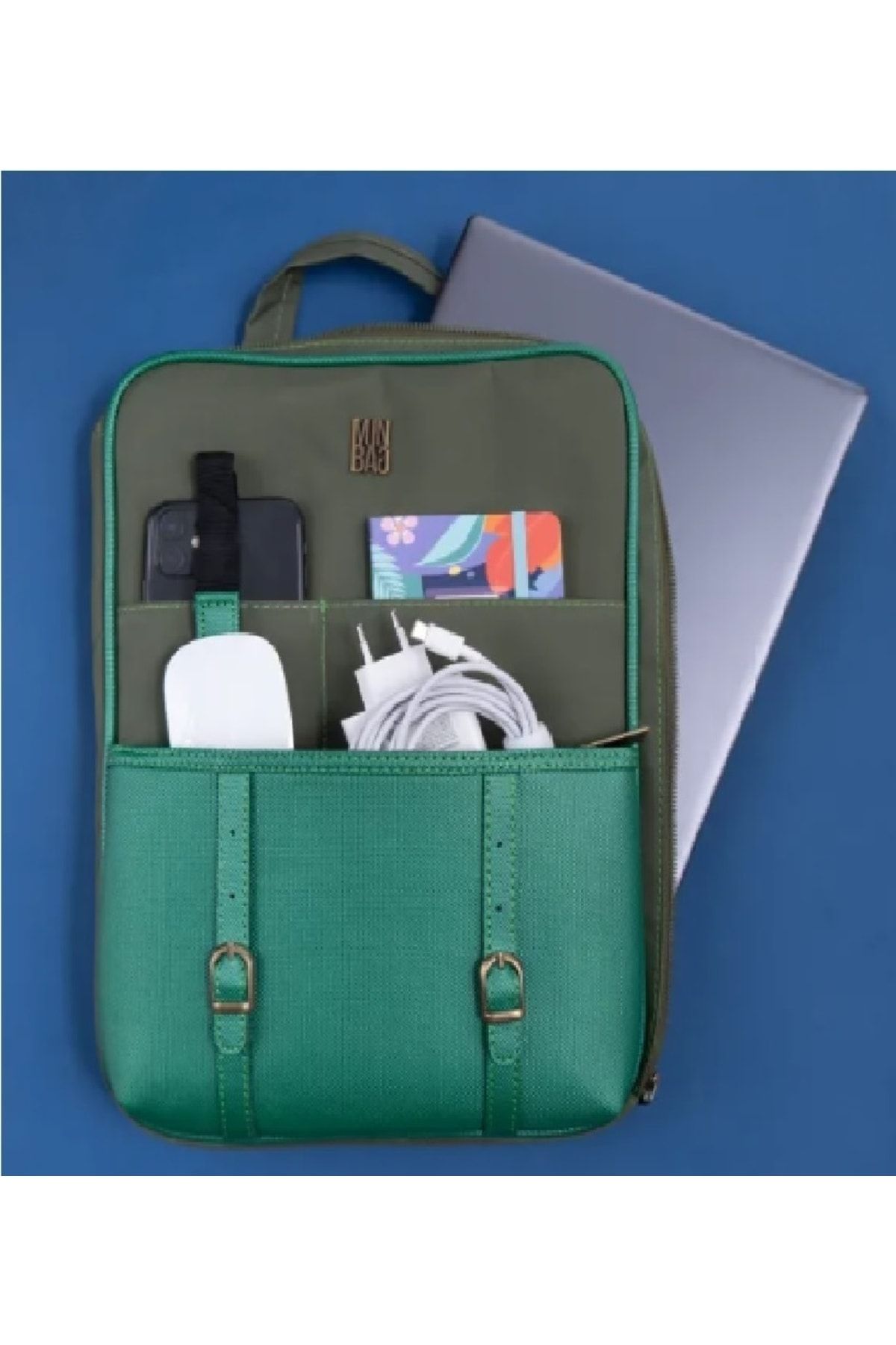 Minbag Xxl Aspen 17'' Laptop Ve Tablet Sırt Çantası Yeşil