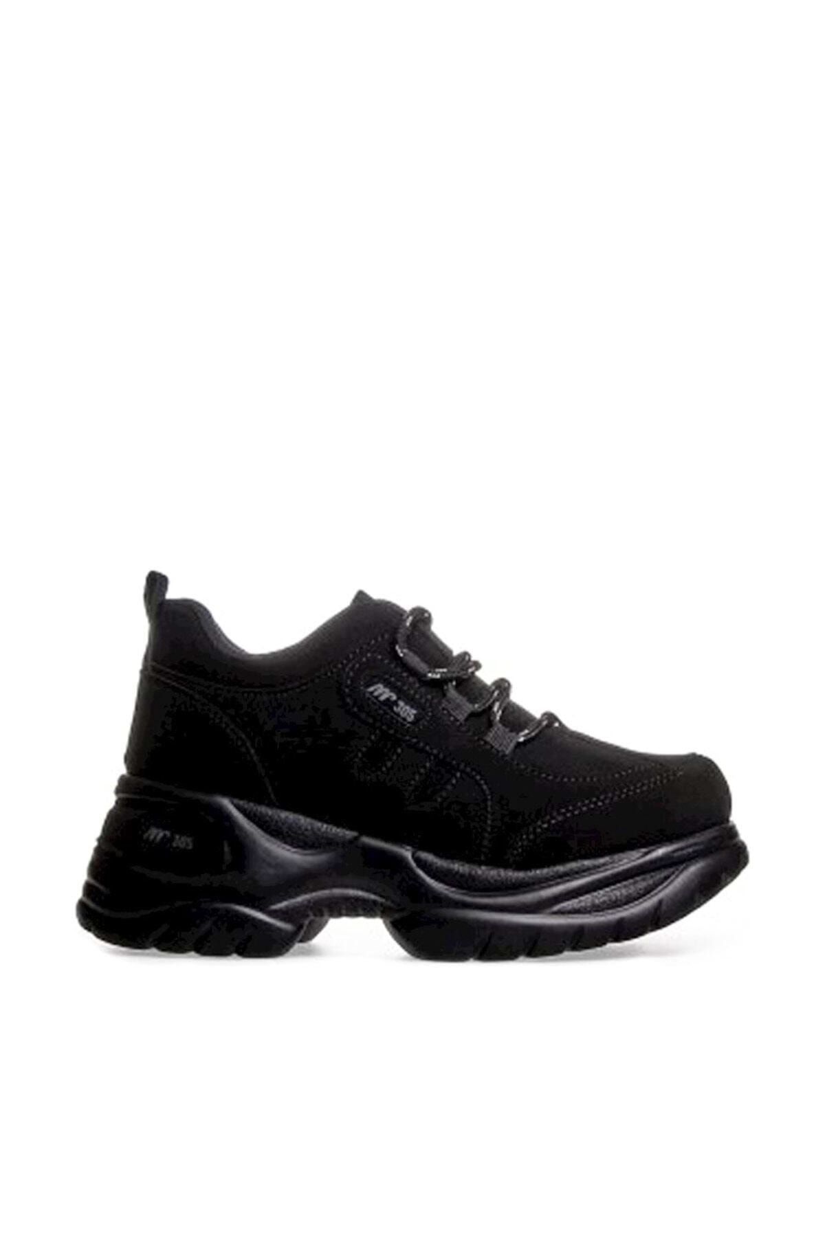 MP Kadın Dolgu Topuk Siyah Casual Ayakkabı 192-305zn 100