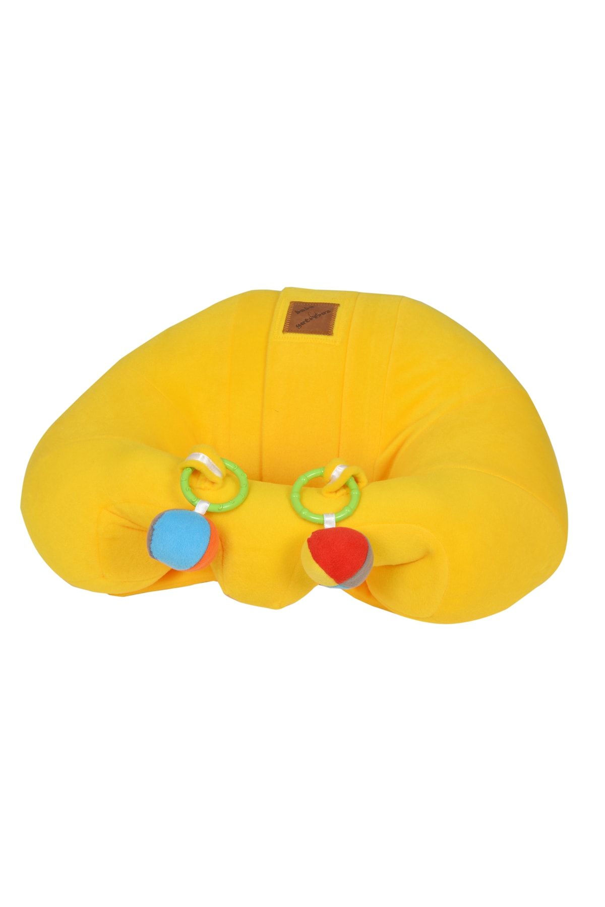 Bebeyatmaz Çıngıraklı Sarı Bebe Yatmaz Bebek Oturma Destek Minderi Bebek Koltuğu
